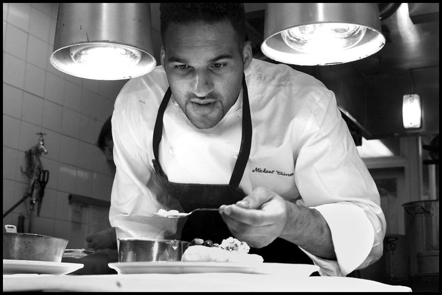 Celebrity Chef Michael Caines hard at work in the Gidleigh Park kitchen. Published by The Western Morning News